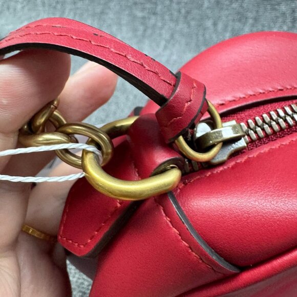 GUCCI GG Marmont Red Leather Shoulder Bag 775-071825 - Picture 5 of 15